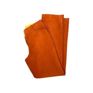 J. McLaughlin Corduroy Pants Size 8 | Burnt Orange Cotton | Hippie | Art To Wear